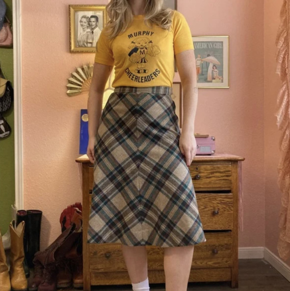 Vintage Plaid Skirts